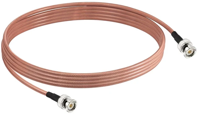 Main image of BNC Male to BNC Male Low Loss RG400 Coaxial Cable 6.5ft for CB Amateur VHF UHF Ham Radio, Scanner Antenna, Oscilloscope Spectrum Analyzer