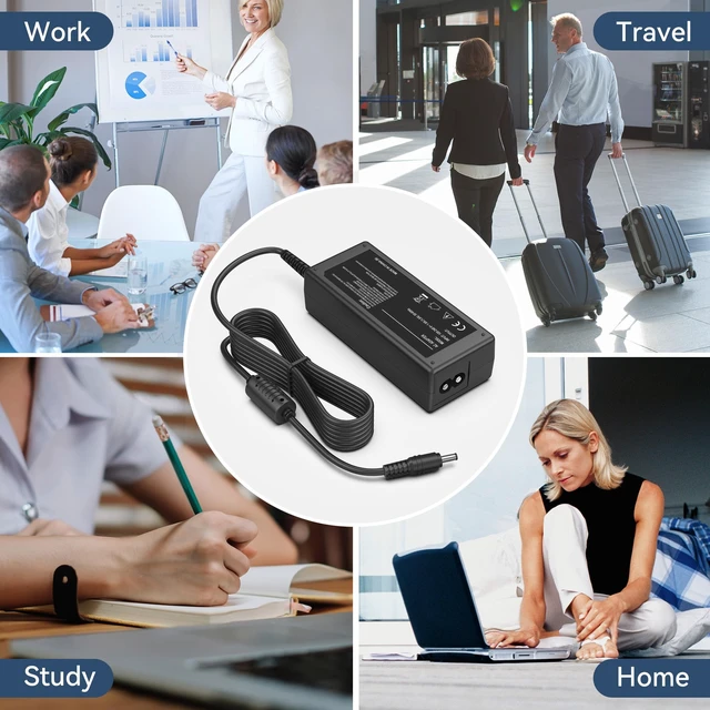 Alt view image 6 of 6 - 19V AC Adapter for AOC 24B1XH 24B1XHS 24B2XH 27B1H LED Monitor Power Supply Cord