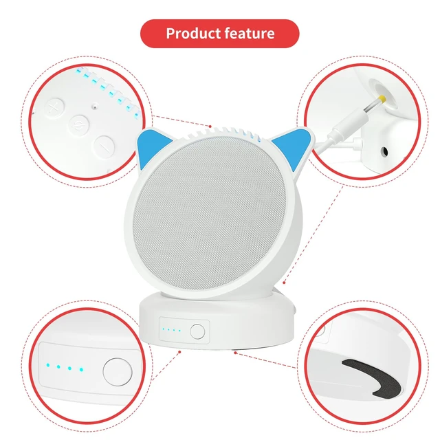 Alt view image 6 of 6 - Ech-/o Po-p Battery Base Portable Battery Base for Ech/-o Po-p Speaker, Ech/-o Po-p Battery Base with Protective Case Not including pop speaker (White)