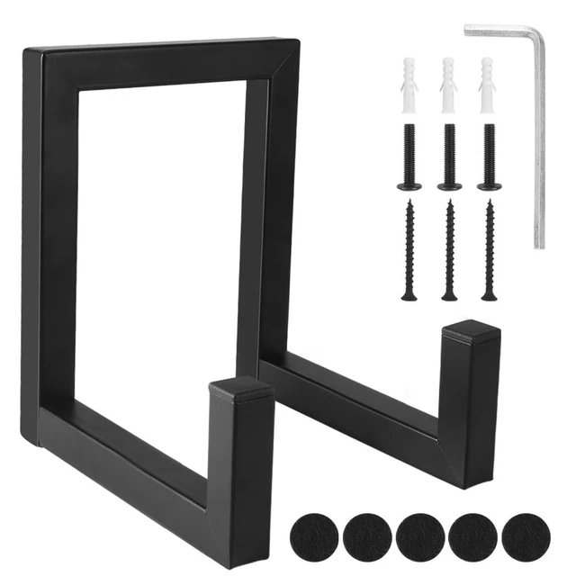 Alt view image 4 of 7 - Vinyl Record Storage Holder, Large 8" Black LP Record Holder Vinyl Display Rack Organizer for Albums, Metal Record Display Stand