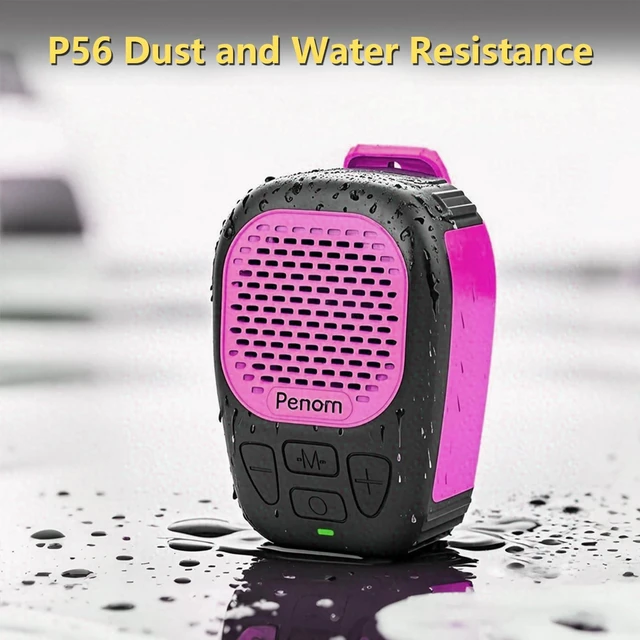 Alt view image 3 of 6 - Wearable Bluetooth Speaker,Clip on Wireless Jobsite Water-Resistant Portable Speaker, Built in Mic for Hands-Free/Call, Suitable for Indoor & Outdoor Use (Update Version Burgundy)