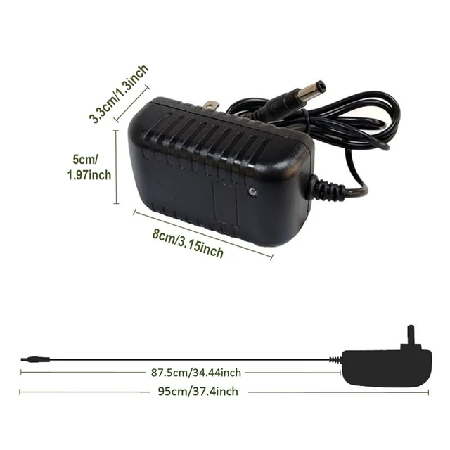 Alt view image 6 of 7 - 9Volt DC Guitar Pedal Power Supply 2A Max 9 Volt Power Adapter DC 9V Power Cord with 5.5x2.1mm2.5mm Plug Center Negative for dc9v Guitar Pedal (Pack of 2)