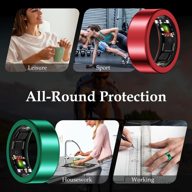 Alt view image 7 of 7 - 5 Pack Cover Compatible with Ultrahuman Ring Air Size 13 Anti-Scratch TPU Protector for Ultrahuman Ring Case Accessories for Women Men Working Out Gym, Support Charging with Cover on
