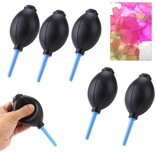 Main image of 5Pack Soft Rubber Alcohol Ink Air Blower Dust Chips Camera Cleaner Craft Arts Painting Drawing Ink Black Blower Pump Hand Held Tool