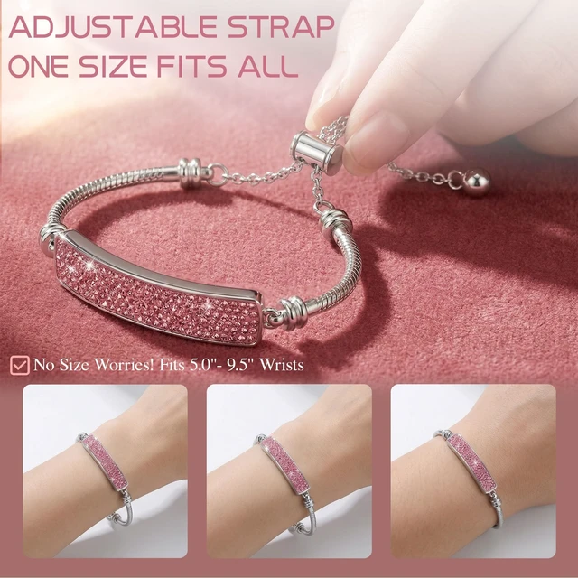Alt view image 7 of 7 - Smart Bracelet for Women, Step Counter Fitness Tracker Jewelry Bracelet Design, Step Counter, Sleep Tracking, 1ATM Water Resistant, Multi-Sport Modes, No Subscription, 2 Bands