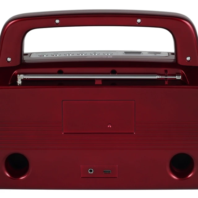 Alt view image 4 of 5 - SB2006 Bluetooth Speaker with AM/FM Portable Radio Bluetooth Streaming, Rechargeable Battery, and High Power (Red)