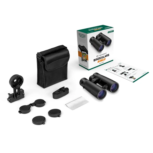 Alt view image 5 of 6 - 10x42 Roof Prism Binoculars for Adults, HD Professional Binoculars for Bird Watching, Travel, Stargazing, Hunting, Concerts, Sports, BAK-4 Prisms, Smart Phone Adaptor for Photography