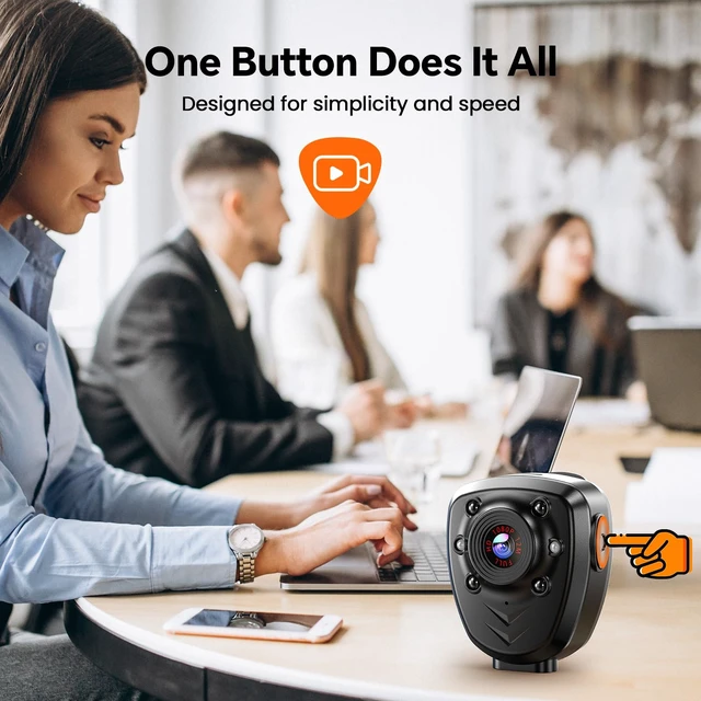 Alt view image 3 of 7 - Z12 Mini Body Camera-1080P Wearable Camera with Audio, 5-Hour Battery, Clip & Strap Included, Night Vision Small Body Cam for Civilians, Delivery, Daily Recording, Personal Safety (256GB)