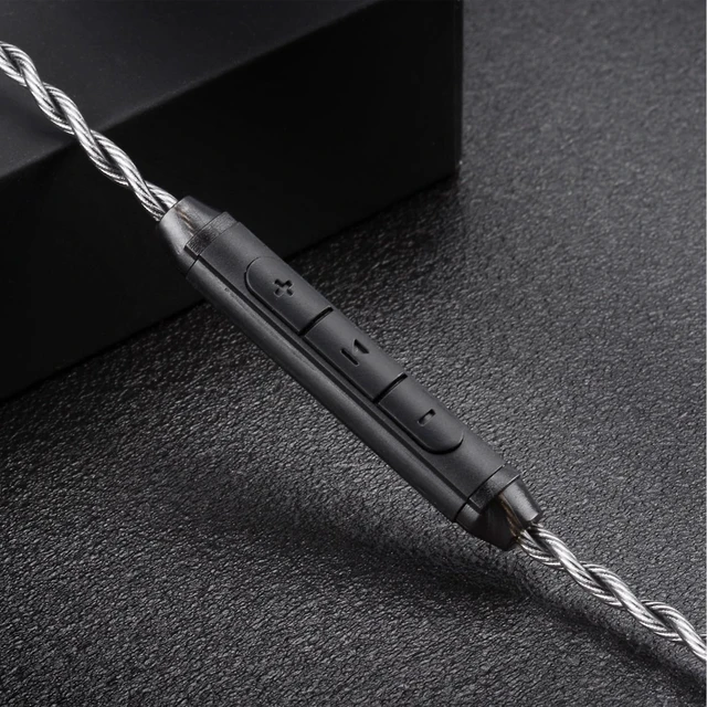 Alt view image 6 of 7 - IEM Cable,Monocrystalline Copper Silver Plated Cable,QDC-C Pin in Ear Monitor Cords for K&Z ZS10 PRO ZSN PRO X ZSTX AST ZSX etc Recessed 2pin Type-C Interface w/mic 4.2ft
