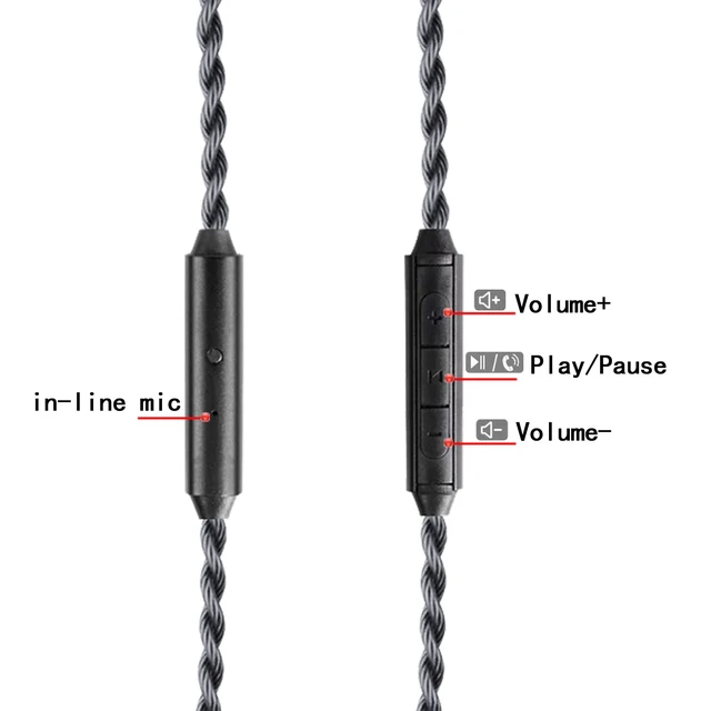 Alt view image 7 of 7 - IEM Cable,Monocrystalline Copper Silver Plated Cable,QDC-C Pin in Ear Monitor Cords for K&Z ZS10 PRO ZSN PRO X ZSTX AST ZSX etc Recessed 2pin Type-C Interface w/mic 4.2ft