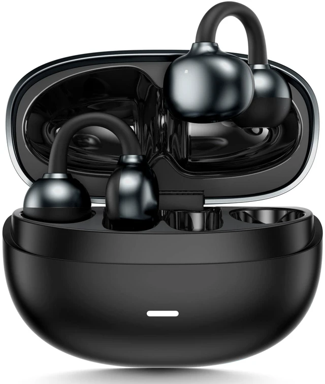 Main image of Open-Ear Earbuds, Clip-On Bluetooth 6.0 Headphones, Open-Ring Design Over-The-Ear Earphones, IP67 Waterproof, 48H Playtime, True Wireless Earbuds for Running, Sports, Phone Calls, and Music