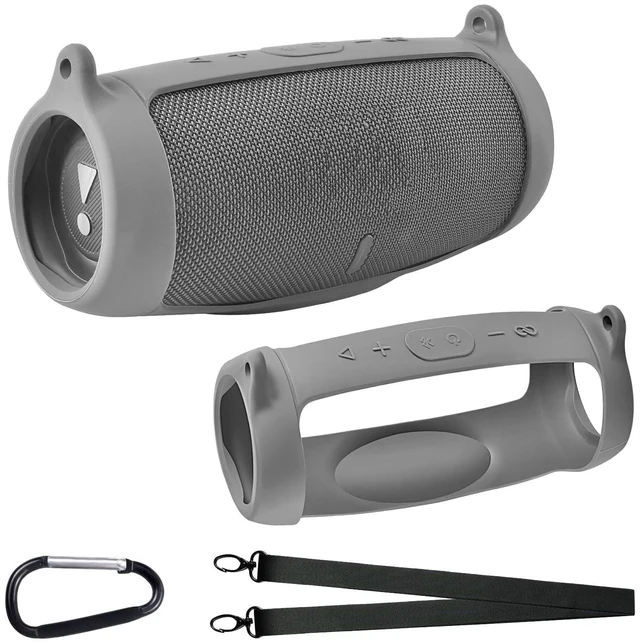 Main image of Silicone Case Cover for JBL Charge 5 Portable Bluetooth Speaker Travel Gel Soft Skin,Waterproof Rubber Carrying Pouch with Strap (Grey)