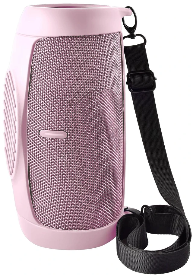 Main image of Silicone Case Cover for JBL Charge 5 Portable Bluetooth Speaker Travel Gel Soft Skin,Waterproof Rubber Carrying Pouch with Strap (Pink)
