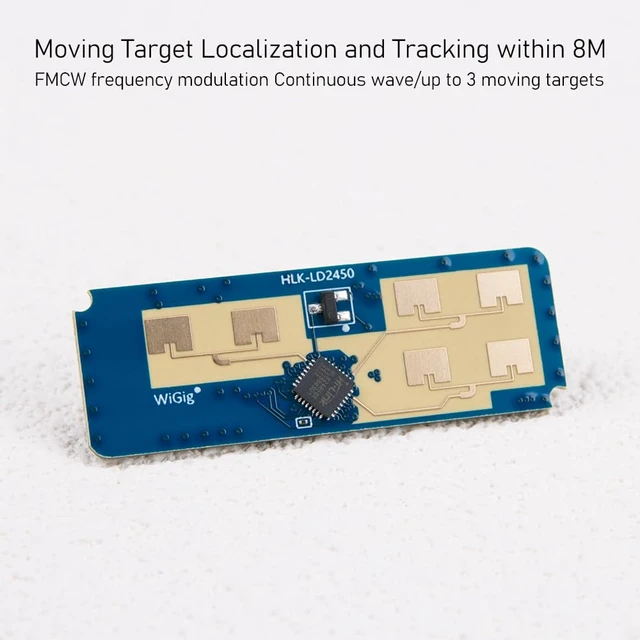 Alt view image 4 of 7 - 1Pcs LD2450 Mmwave 24G 5V Tracking Radar Sensor for Smart Home Human Presence Motion Detection Module,8M Sensing Distance,±60° Azimuth Coverage,DIY Home Assistant,Office Hotel Monitoring