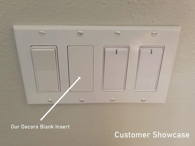 Alt view image 5 of 7 - ChaosssCo Wall Plate Decorator Keystone Insert, 0 Blank Port, 10 Pack White