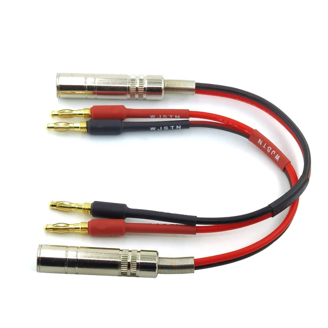 Alt view image 3 of 6 - 1/4 TS to Banana Plug Speaker Cable 6.35 mm 1/4" Female to Banana Plug Speaker Mono Adapter 8 inches 2pack