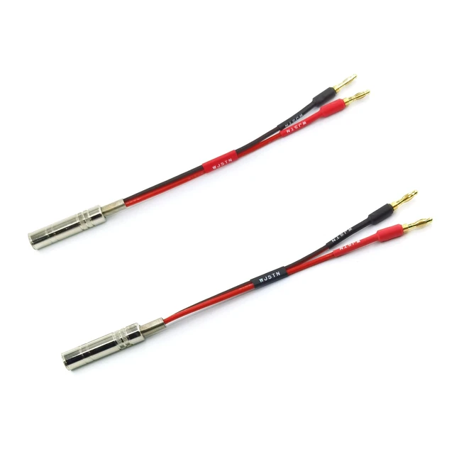 Alt view image 4 of 6 - 1/4 TS to Banana Plug Speaker Cable 6.35 mm 1/4" Female to Banana Plug Speaker Mono Adapter 8 inches 2pack