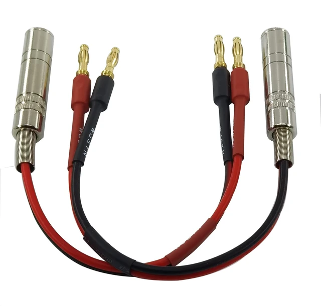 Alt view image 5 of 6 - 1/4 TS to Banana Plug Speaker Cable 6.35 mm 1/4" Female to Banana Plug Speaker Mono Adapter 8 inches 2pack