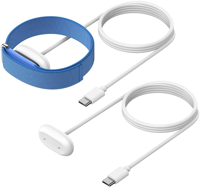 Main image of Charger Cable for Fitbit Air, No Reset Button, USB-C Charger (2 Pack) No Reset Button, Fast Charging Replacement Charging Cable for Fitbit Air, 3.3 ft (1 m), Portable, Easy to Carry, No Adapter