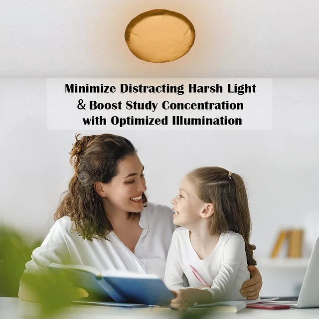 Alt view image 3 of 6 - LED Light Dimming Cover Diffuser Warm Light Diffusion Fabric Multiple Sizes for Desk Lamp, Pendant Light, Floor Lamp, Ceiling Light (Large)