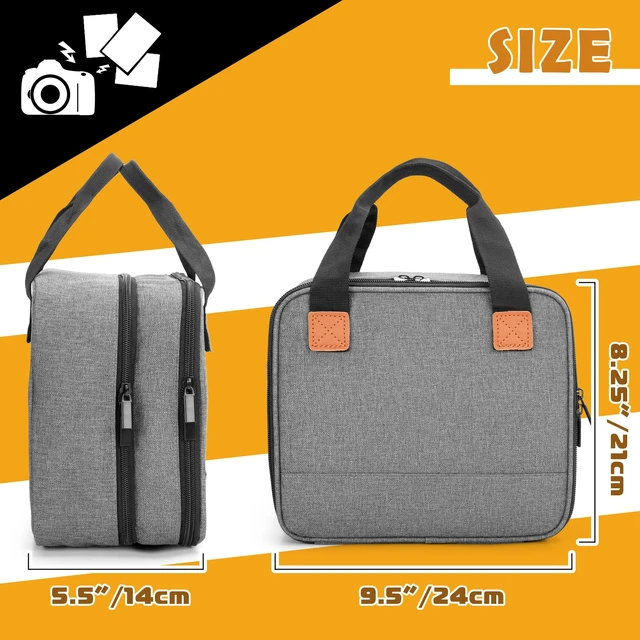 Alt view image 5 of 7 - Photo Printer Case Compatible with KODAK Dock Plus Photo Printer Bag with Accessory Storage Pockets and Adjustable Fixing Strap, Double Layer for Home and Travel, Gray
