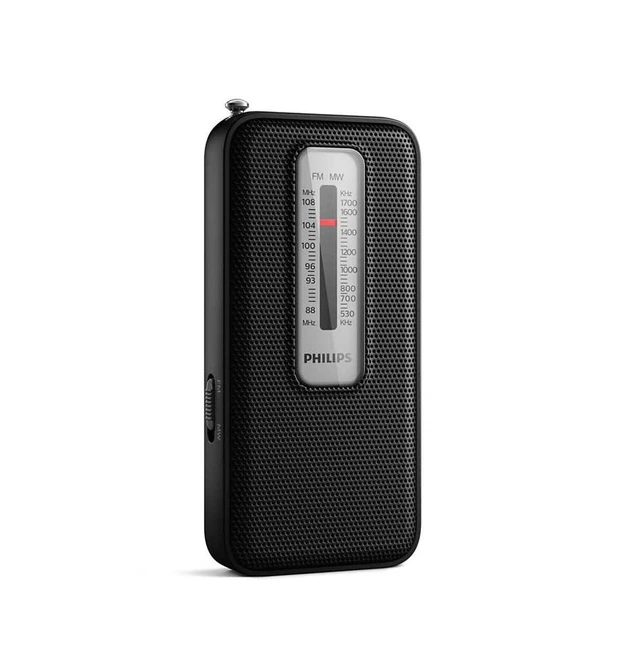 Alt view image 3 of 6 - Portable AM FM Radio, Battery Operated, Tuning Light, Excellent Reception Black TAR1506