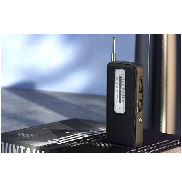 Alt view image 5 of 6 - Portable AM FM Radio, Battery Operated, Tuning Light, Excellent Reception Black TAR1506