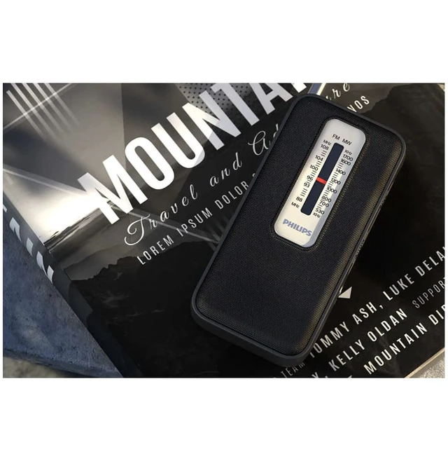 Alt view image 6 of 6 - Portable AM FM Radio, Battery Operated, Tuning Light, Excellent Reception Black TAR1506