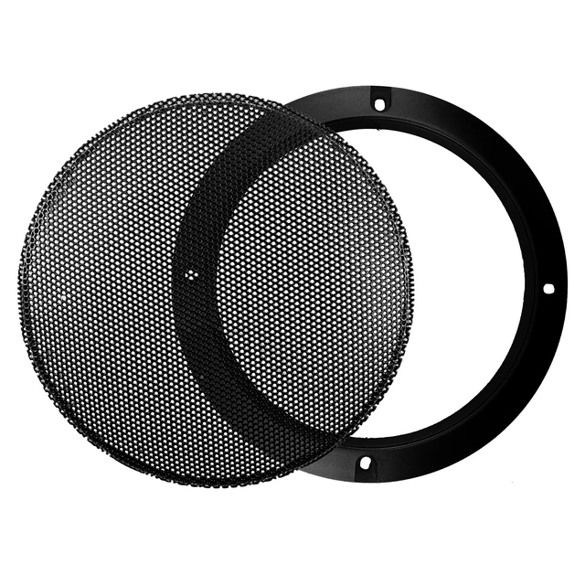 Alt view image 4 of 5 - Chinflly Speaker Covers with Metal Mesh, 4 Pcs 5 Inch Black Grills Cover Plastic Frame, Mesh Ceiling Speaker Grills Cover, with Mounting Screws, for Home Audio Car Speakers