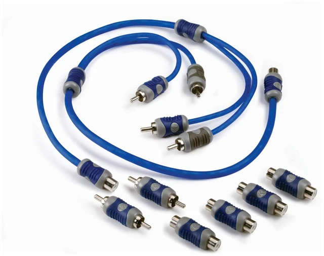 Main image of 46KIYFM K-Series Y-Adapter Interconnect, RCA Male W/Female Adapters Car audio splitter cable, splits 1 preamp signal for dual amp or subwoofer inputs, solid locking fit