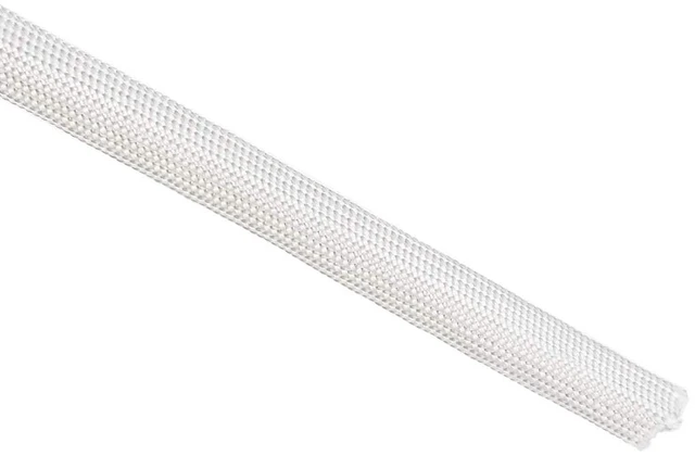 Main image of Insulation Braid Sleeving, 16.4Ft-7mm High TEMP Fiberglass Sleeve White