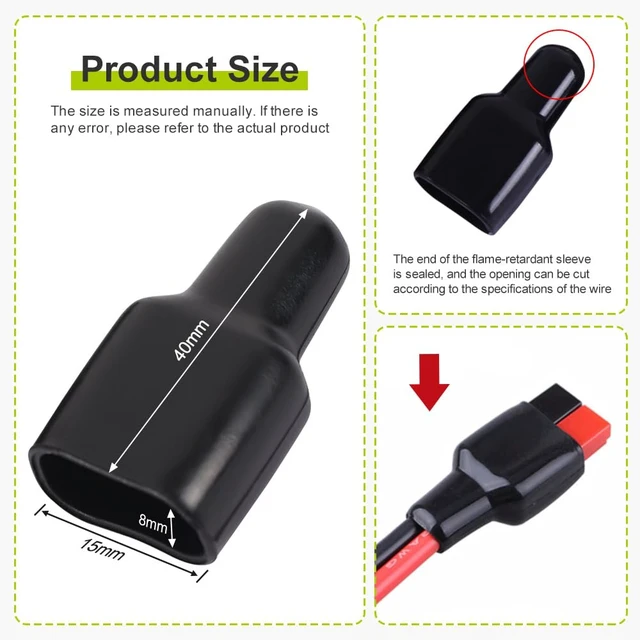 Alt view image 4 of 5 - Rubber Covers Flame Retardant Rubbe r Boots 2-Position Power Connector Rubber Sleeves for Anderson Powerpole Connector Housing PP15-PP45(20PCs)