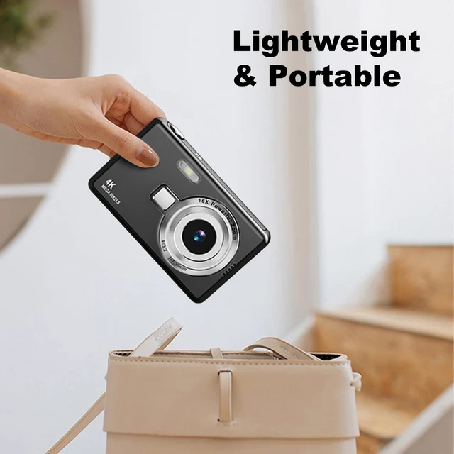 Alt view image 7 of 7 - Digital Camera, Autofocus UHD 4K 50MP Vlogging Camera for Photography with 32GB SD Card, 16X Zoom, Anti-Shake, Portable YouTube Compact Point and Shoot Digital Cameras for Kids Teens Adult Beginner