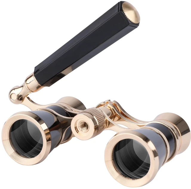 Main image of 3X25 Opera Glasses with Neck Chain & Extendable Handle Pocket Theater Binoculars for Live Performances, Crisp 25mm Lenses for Concerts, Ballet & Musicals, Compact for Adults, Women & Kids Black