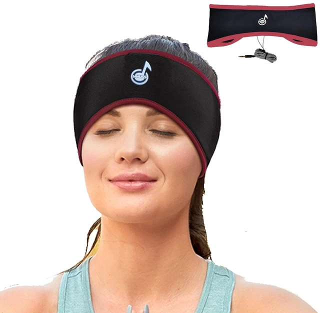 Main image of Sleep Headphones Stereo with Headband Ultra Thin Speakers.Perfect for Side Sleeper,Sports,Air Travel,Meditation (WineRed)