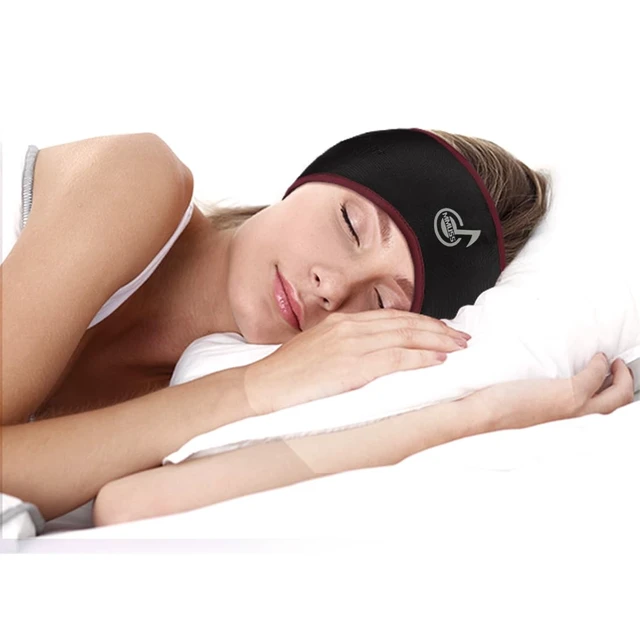 Alt view image 3 of 6 - Sleep Headphones Stereo with Headband Ultra Thin Speakers.Perfect for Side Sleeper,Sports,Air Travel,Meditation (WineRed)