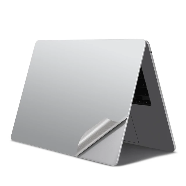 Alt view image 2 of 6 - 4 in 1 Ultra Thin 3M Vinyl Full Size Laptop Skin Cover Palm Rest Protector Sticker for 2010~2017 MacBook Air 13.3 Inch 13.3"(Model: A1369/A1466)-Silver