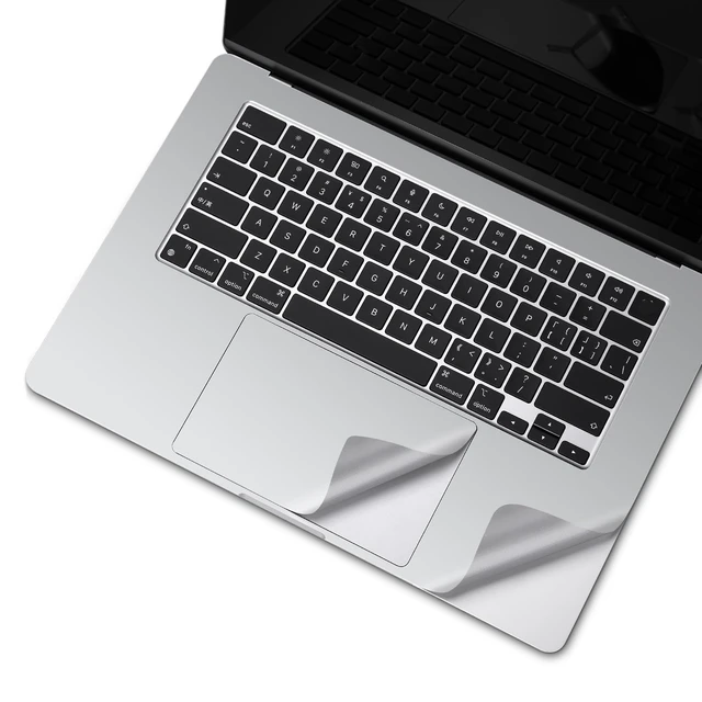 Alt view image 4 of 6 - 4 in 1 Ultra Thin 3M Vinyl Full Size Laptop Skin Cover Palm Rest Protector Sticker for 2010~2017 MacBook Air 13.3 Inch 13.3"(Model: A1369/A1466)-Silver