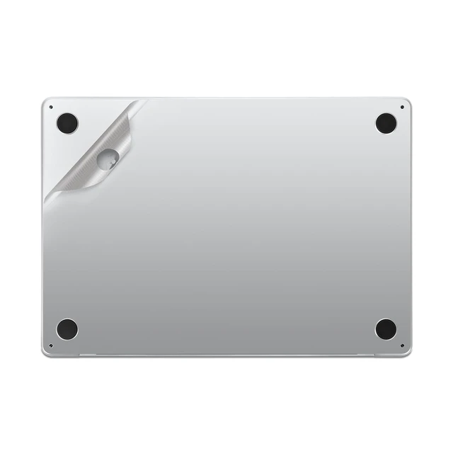 Alt view image 5 of 6 - 4 in 1 Ultra Thin 3M Vinyl Full Size Laptop Skin Cover Palm Rest Protector Sticker for 2010~2017 MacBook Air 13.3 Inch 13.3"(Model: A1369/A1466)-Silver