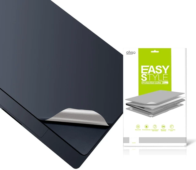 Main image of 4 in 1 Ultra Thin 3M Vinyl Full Size Body Skin Decals and Palm Rest Sticker Protector for 2026 New MacBook Air 13.6 Inch M5 A3449 and MacBook Air 13.6" (Model: A2681/A3113/A3240) - Midnight