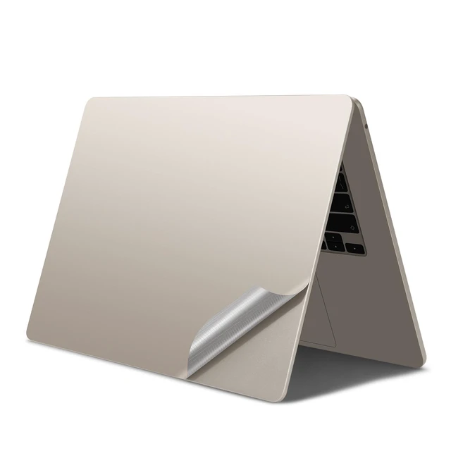 Alt view image 2 of 5 - 4 in 1 Ultra Thin 3M Vinyl Full Size Body Skin Decals and Palm Rest Sticker Protector for 2026 Released MacBook Air 13.6" M5 A3449 and 2022+ 13.6 Inch Air (Model: A2681/A3113/A3240) - Starlight