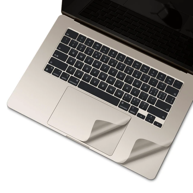Alt view image 4 of 5 - 4 in 1 Ultra Thin 3M Vinyl Full Size Body Skin Decals and Palm Rest Sticker Protector for 2026 Released MacBook Air 13.6" M5 A3449 and 2022+ 13.6 Inch Air (Model: A2681/A3113/A3240) - Starlight