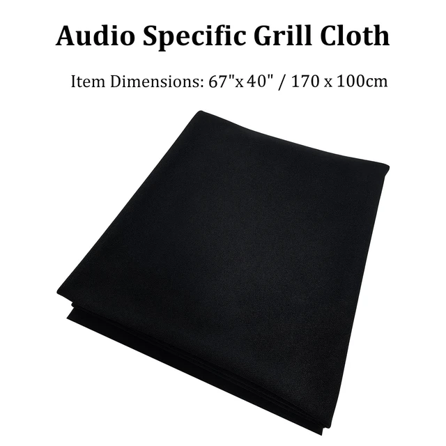 Alt view image 2 of 7 - Speaker Grill Cloth 67"x40" Black Sound Transparent Mesh Fabric Lightweight Flexible Material for Home Stage Speaker Restoration & DIY Projects