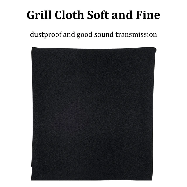 Alt view image 3 of 7 - Speaker Grill Cloth 67"x40" Black Sound Transparent Mesh Fabric Lightweight Flexible Material for Home Stage Speaker Restoration & DIY Projects