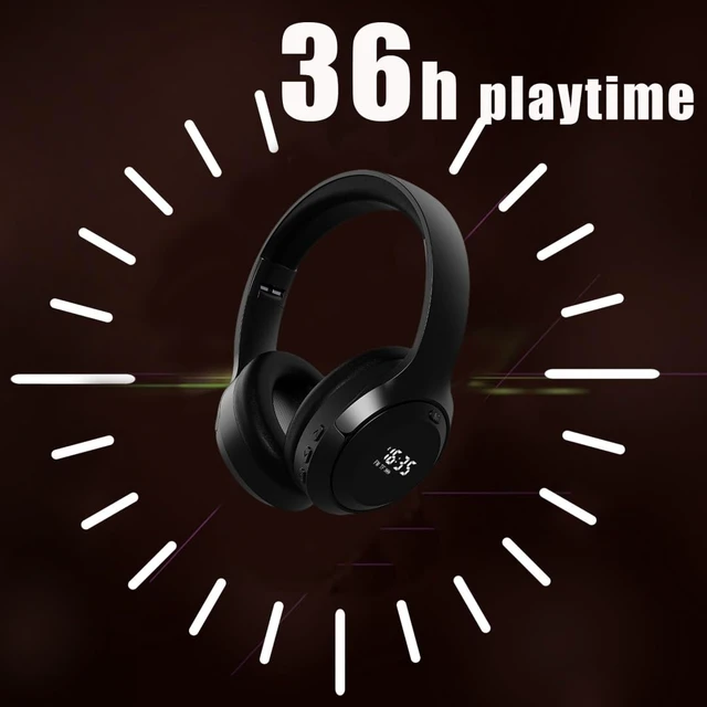 Alt view image 3 of 6 - FM Radio Headphones, Headset for Mowing, Cycling, Jogging, Portable Radio Support USB Power, LED Display, 3.5mm Jack, Gifts for Seniors Elderly (Carbon)