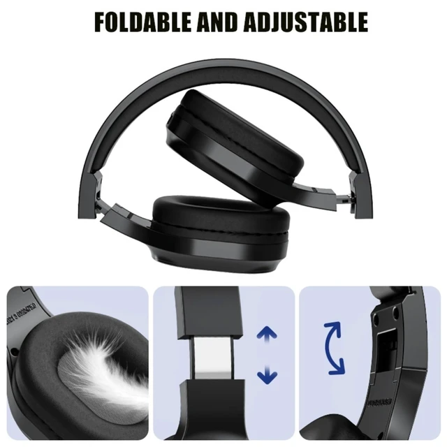 Alt view image 5 of 6 - FM Radio Headphones, Wireless Radio Headset for Mowing, Cycling, Jogging, Portable Radio with USB Power, LED Display Easy to Use, 3.5mm Jack, Gifts for Seniors Elderly(Black)