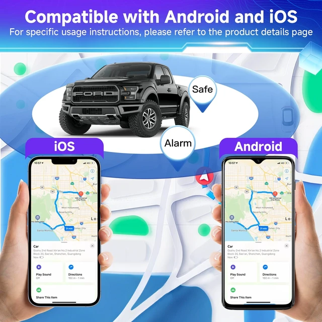 Alt view image 6 of 7 - GPS Tracker for Super Magnetic Vehicles No Subscription for iOS and Android No-Wiring Hidden Tracking Device with App Alerts for Cars, Motorcycles & Teen Drivers
