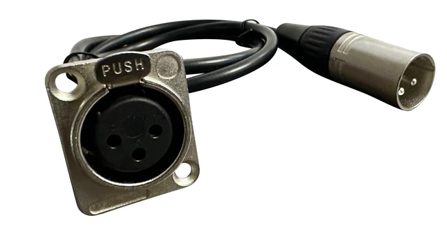 Alt view image 7 of 7 - Premium XLR Pass Through Cable, No Solder, for Stage Box, Patch Panel, Floor Box - No Solder for Pro Audio Installations (Female to Male)
