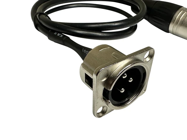 Alt view image 3 of 7 - XLR Pass Through Cable, Male to Female, Solderless Panel Mount Panel Mount XLR Pass Through Connector for Stage Box, Floor Box & Patch Panel; Male to Female Solderless Pro Audio Cable