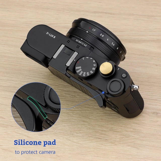 Alt view image 3 of 7 - D-Lux8 Metal Thumb Up Grip for Leica D-LUX 8 Camera Body Accessories Hot Shoe Cover, Thumb Rest Support Handgrip, Stable One-hand Operation, DLux 8 Photography Gear, Less Hand Fatigue